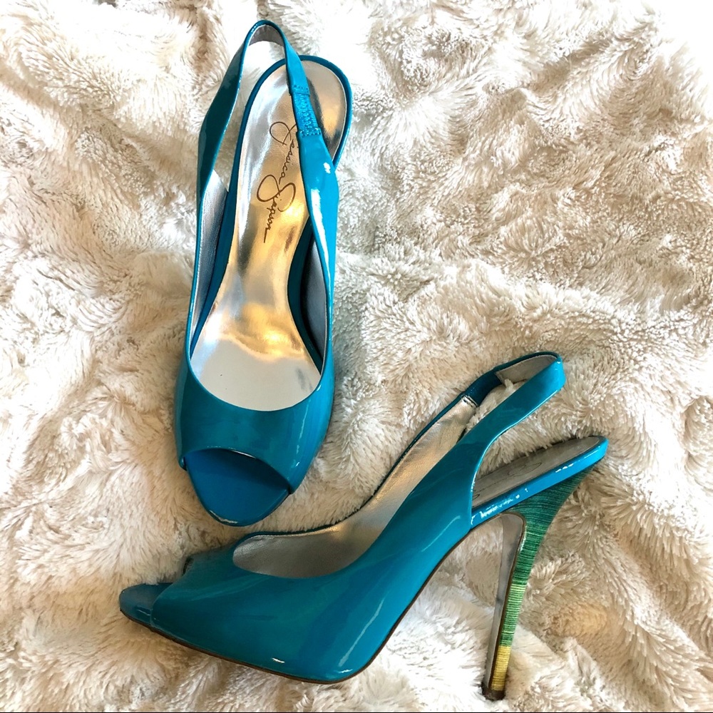 Jessica Simpson peep toe heels